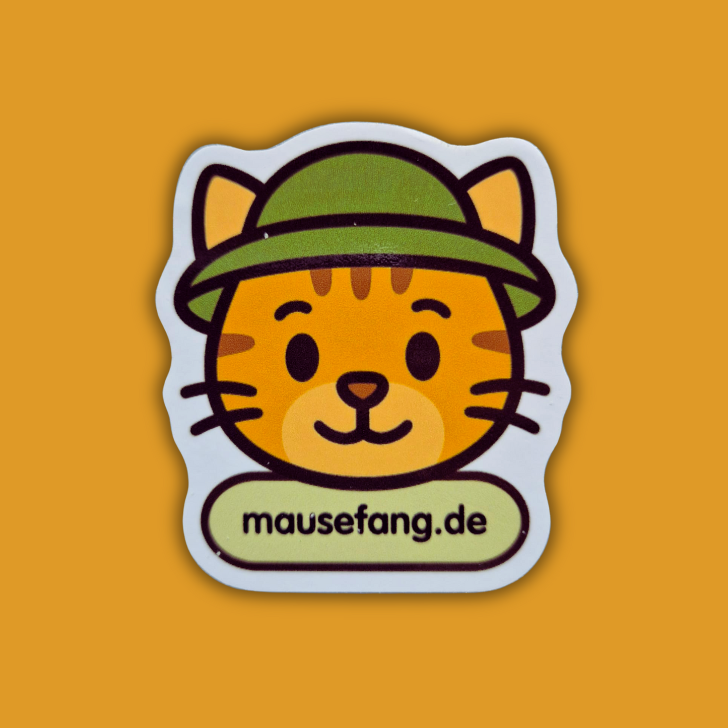 Aufkleber Mausefang Katze - wetterfest - 5,5cm x 6,5 cm